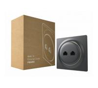 FIBARO - Prise murale 2 ports Ethernet Fibaro Walli N Ethernet Outlet Anthracite