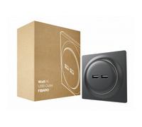 FIBARO - Prise murale 2 ports USB Fibaro Walli N USB Outlet Anthracite