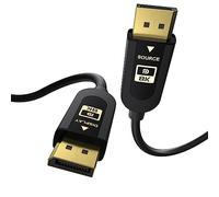 FIBBR Câble DisplayPort 2.1 en fibre optique 16K, certifié VESA, câble DP actif, 5 m, 40 Gbit/s, compatible avec 16K @ 30 Hz, 10K @ 30 Hz, 8K @ 60 Hz, 4K @ 165 Hz, HDR, HDCP2.2, DSC 1.2a pour moniteur