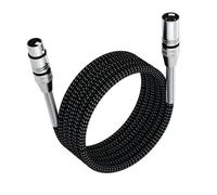 FIBBR Câble XLR 1m, Câble de Microphone en Nylon Tressé XLR Mâle vers Femelle Câble de Microphone équilibré résistant Compatible avec les préamplis/systèmes de haut-parleurs et plus encore