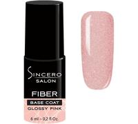 Fiber Base Coat Semi-Permanent Varnish Glossy Pink - Semi-Permanent Nail Polish - Semi-Permanent Uv Gel Polish - Nail Art Gel For Nails - Uv Nail Gel - French Manicure - Gel Polish