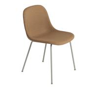 Fiber - Chaise capitonné avec cadre tubulaire WxHxD 49,5x77x53cm