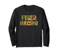 Fiber Maxxing Healthy Food Fruit Veggie Funny Fiber Maxxing Manche Longue
