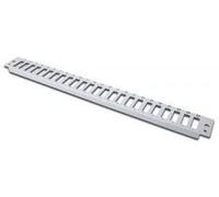 Fiber optic cross-connect panel without front plate, 19" 1U, retractable, cable gland PG13, gray