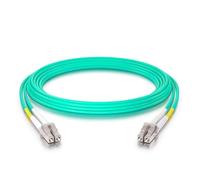 Fiber Patch Cable - LC to LC OM3 10Gb/Gigabit Multi-Mode Jumper Duplex 50/125μm LSZH Fiber Optic Cord for SFP Transceiver, Aque, 30-Meter(98.4-ft), 4-Pack