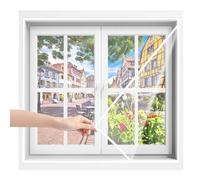 Fiberglasgewebe de fenêtre pour séjour 50x70cm Blanc Moustiquaire Baie VitréE Coulissante Anti-Moustiques