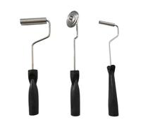 Fiberglass Roller Tools - 11,81 pouces Aluminium Alloy Kit, 3 pièces Laminating Bubble Set, Durable Paddle Roller Tool | Tub Shower Bathtub Repair Table Top Laminate Application Project