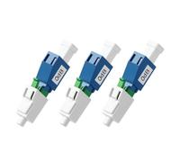 FiberPrime - Lot de 3 adaptateurs fibre optique LCA vers LCU, coupleur | Simplex monomode, SM 9/125μm, mâle-femelle, convertisseur à fibre optique hybride, faible perte d'insertion