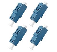 FiberPrime - Lot de 4 adaptateurs fibre optique LC vers LC, convertisseur | Simplex monomode SM 9/125 μm, femelle-femelle, coupleur de fibre optique hybride OS2, faible perte d'insertion