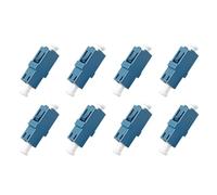 FiberPrime - Lot de 8 adaptateurs fibre optique LC vers LC, convertisseur | Simplex monomode SM 9/125 μm, femelle-femelle, coupleur de fibre optique hybride OS2, faible perte d'insertion