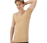 Fibershirts® T-Shirt Anti Transpiration - T-Shirt Contre Les Taches de Sueur - Tee Shirt Anti Transpirant - avec ArmPads Pro & Traitement à l'argent - Hommes - Col V Profond