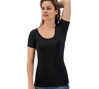 Fibershirts® T-Shirt Anti Transpiration - T-Shirt Contre Les Taches de Sueur - Tee Shirt Anti Transpirant - avec ArmPads Pro et Traitement à l'argent - Dames - Col Rond