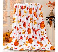 FIBITA Couverture 3D Citrouille Plaid Polaire 100x140 Halloween Couverture en Flanelle L'automne, Couvertures et Plaids Chaude et Douillet, pour Canapé lit et Chaise