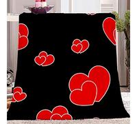 FIBITA Couverture 3D Coeur d'amour Rouge Plaid Polaire 100x140 Couple Romantique Couverture en Flanelle Motifs, Couvertures et Plaids Chaude et Douillet, pour Canapé lit et Chaise