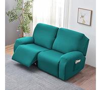FIBITA Housse de Fauteuil Relax Extensible, 4 Pièce Housse Canapé Relax Inclinable Antidérapante avec Poche Latérale, Protege de Meubles Lavable pour 2 Places Canapé Inclinable (Color : #14)