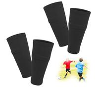 FIBOGOUP 2 Paires Manchons pour Protege Tibia Foot Enfants Adultes,Protège-Tibia Chaussettes de Football, Protège-Jambes Fixe,Chaussette Couper Foot,élastique Respirant S