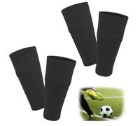 FIBOGOUP 2 Paires Manchons pour Protege Tibia Foot Enfants Adultes,Protège-Tibia Chaussettes de Football, Protège-Jambes Fixe,Chaussette Couper Foot,élastique Respirant M