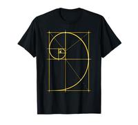 Fibonacci Séquence Or Spirale Géométrie Mathématiques T-Shirt