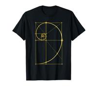 Fibonacci Séquence Or Spirale Géométrie Mathématiques T-Shirt