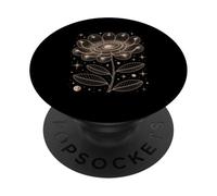 Fibonacci Tournesol Doré Graphique Géométrie Mathématiques PopSockets PopGrip Adhésif