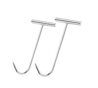 FiboPawer Lot de 2 crochets à foin pour cheval - Crochet en acier robuste de 24 cm, avec crochets en S pour accrocher, poignée en acier inoxydable pour une prise en main confortable