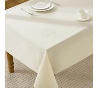 FIBORIA Nappe Rectangulaire 120x160cm Beige en Aspect Lin Nappes Extérieur Anti Tache,Déperlante,Lavable Tissu Protection de Petite Table pour Printemps,Pâques,Jardin,Mariage,Anniversaire,Fête,Cuisine
