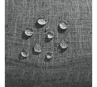 FIBORIA Nappe Ronde 140 cm Tissu épais Effet Lin de Diamètre Gris Moderne 300 g/m² Nappes Tissu Déperlant Lavable Protection de Table pour Paques,Jardin,Salon,Anniversaires,Fête,Mariage