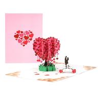 FIBOUND 1 Lot de Carte D'amour Romantique, Carte de Voeux Couple Romantique, Carte De Saint Valentin pour Petits Amis et Petites Amies (Enveloppe + Carte de Vœux + Petite Carte)