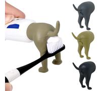 FIBOUND 3 Pièces Drôles de Dessus de Dentifrice avec Le Derrière d'un Chien Qui Fait Caca