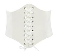 FIBOUND Ceinture Corset Femme - Gainage Lacé Réglable pour Costume Pirate & Tenue Steampunk - Sous-Poitrine Élastique pour Halloween, Soirées à Thème & Cosplay - Style Cuir Vintage