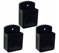 FIBOUND Lot de 3 Porte-Télécommandes Adhésifs - Range-Crayons Muraux avec Surface Anti-Glissement, Solution de Rangement pour Salon et Bureau - Design Minimaliste et Pratique (Noir)