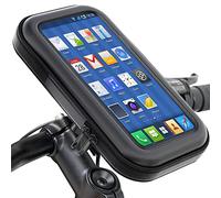 FIBOUND Support Téléphone Vélo Etanche, Support Smartphone Universel Sacoche Vélo Guidon avec Écran Tactile Transparent, Sacoche Vélo Cadre du Moto Scooter pour Smartphone sous 6,3 Pouces.