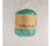 Fibra Natura - Multi fil en raphia, 100 % cellulose, raphia, papier macramé, 34,9 g, 80 m, paille en raphia, fil décoratif (05)