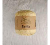 Fibra Natura Fil de raphia naturel, 100 % cellulose, cordon en papier pour macramé, 40 g, 90 m, paille en raphia naturel, fil de panier, fil de décoration d'intérieur, fil écologique (02)