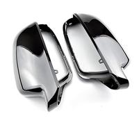 Fibre Carbone Rétroviseur Coques Couverture Capuchon Protection Voiture Style Coque Rétroviseur Latéral Coque Couvre Pour A3 A4 A5 B8.5 Cache de rétroviseur extérieur(Bright black)