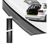 Fibre Carbone Voiture Arrière Protection des Pare-Chocs pour Peugeot E-5008 (2024), Bandes Protection Coffre Anti-Rayures Autocollant Plaque Seuil de Coffre,104CM