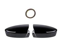 Fibre De Carbone ABS Pour Mazda 3 Pour Axela 2014 2015 2016 2017 2018 Garniture Cadre Couverture Rétroviseur De Voiture Capuchon Rétroviseur(Bright black)
