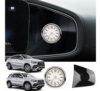 Fibre de Carbone Console Centrale de Voiture Horloge Montre À Quartz Garniture de Couverture pour Mercedes-Benz GLE 350 450 53 Coupé GLS AMG 63 2020-2023 W167 X167 V167 Intérieur Accessoire