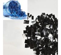 Fibre de carbone hachée 400 g + feuille d'aluminium déchiquetée de couleur 5 g pour la fabrication de voitures, motos, étuis de téléphone, poignées de couteau, mégots de pistolet et œuvres d'art (bleu