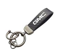Fibre de carbone Porte-clés de voiture,pour GMC Terrain Sierra Yukon Acadia Savana Granite H3 Jimmy Portable Esthétique Durable Porte-clés de voiture Accessoires