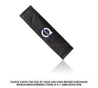 Fibre De Carbone Pu Cuir Voiture Logo Ceinture De Sécurité Épaulière Pour Volvo Rdesign T6 Awd V40 V50 S40 S80 Xc60 S90 Xc90 S60-1pc-Noir For Volvo