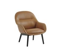 Fibre Fauteuil Refine Cuir Cognac/Anthracite Noir/Chêne