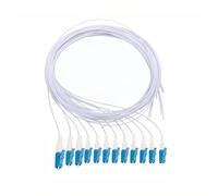 Fibre optique Pigtail 12Fibres Monomode Simplex LC/UPC 9/125um OS2,Blanc
