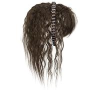 Fibre Synthétique Fibre Frange Des Cheveux Extension Cheveux Curly Wigs Haircover Fomen Girl Girl Decorative Hair Cover Pour Casual Wear Clip In Hair Extensions