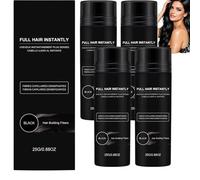 Fibres Capillaires Densifiantes pour Cheveux Clairsemés, Poudre à la Kératine pour Camoufler Zones Dégarnies et Chute de Cheveux, Effet Cheveux Plus Épais Instantané pour Homme et Femme, 25g (4pcs)