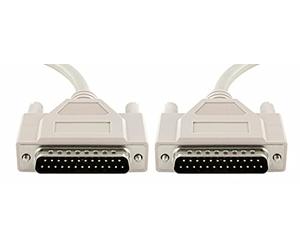 Fibrionic Câble parallèle série DB25 25 broches mâle-mâle - 1 m pour PC, imprimante ou commutateur