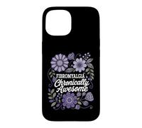 Fibromyalgie Chronically Awesome Floral Chronic Pain Design Coque pour iPhone 15
