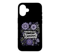 Fibromyalgie Chronically Awesome Floral Chronic Pain Design Coque pour iPhone 16