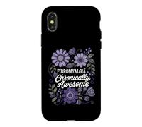 Fibromyalgie Chronically Awesome Floral Chronic Pain Design Coque pour iPhone X/XS
