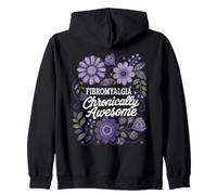 Fibromyalgie Chronically Awesome Floral Chronic Pain Design Sweat à Capuche